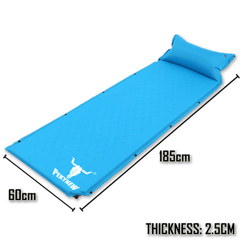 Load image into Gallery viewer, Air Bed Self Inflating Mattress Sleeping Mat Camp Camping Hiking Joinable - blue
