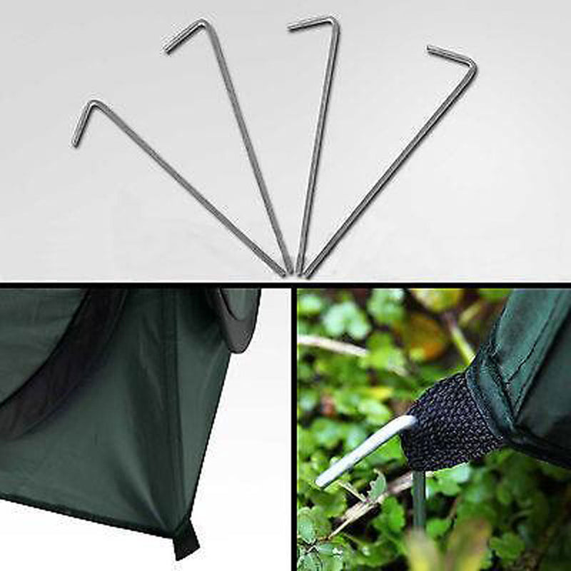 Load image into Gallery viewer, Pop Up Camping Shower Toilet Tent Outdoor Privacy Portable Change Room Shelter Silver Linen - green

