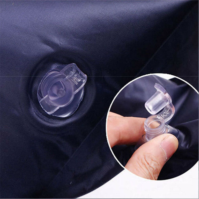 Load image into Gallery viewer, Double Self Inflating Mattress Camping Hiking Airbed Camp Mat Sleeping Pillow w/ Bag - navy

