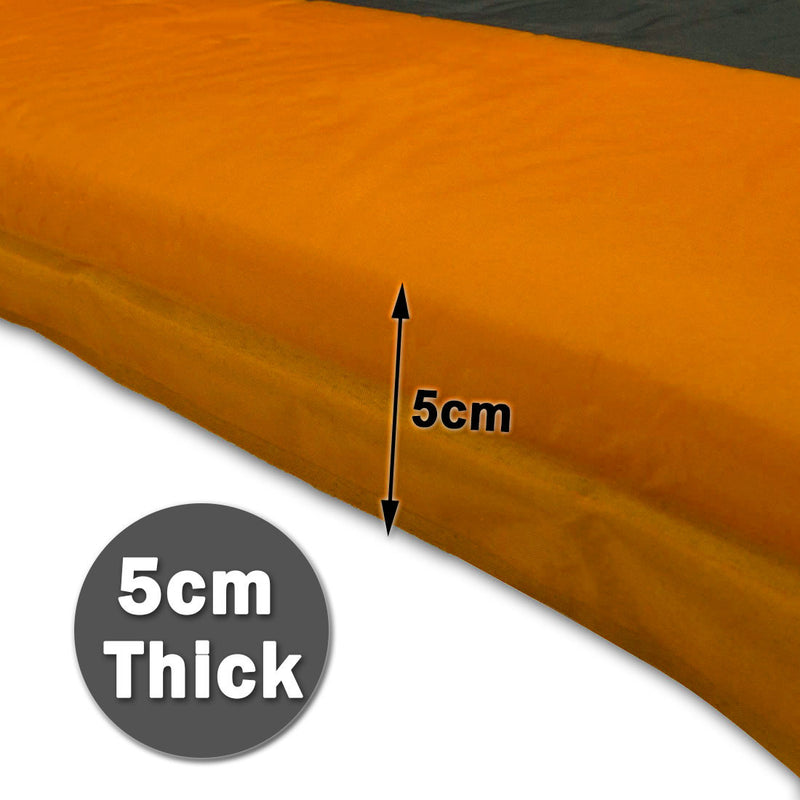 Load image into Gallery viewer, Double Self Inflating Mattress Sleeping Mat Air Bed Camping Hiking Joinable - orange
