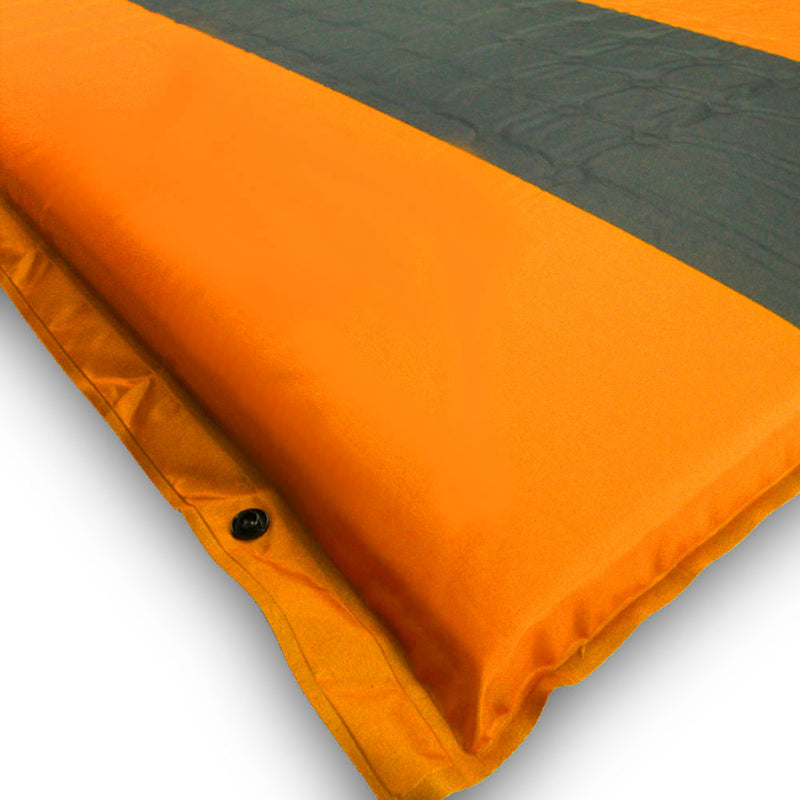 Load image into Gallery viewer, Double Self Inflating Mattress Sleeping Mat Air Bed Camping Hiking Joinable - orange
