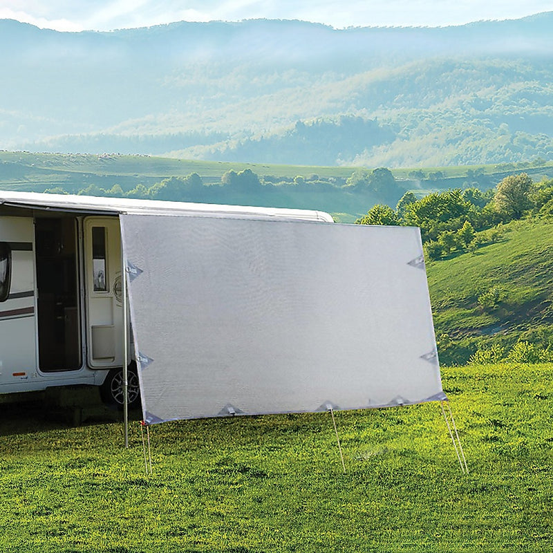 Load image into Gallery viewer, 4.9m Caravan Privacy Screen Side Sunscreen Sun Shade for 17&#39; Roll Out Awning
