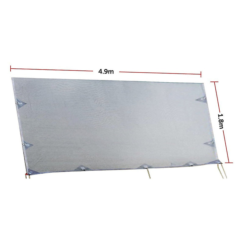 Load image into Gallery viewer, 4.9m Caravan Privacy Screen Side Sunscreen Sun Shade for 17&#39; Roll Out Awning
