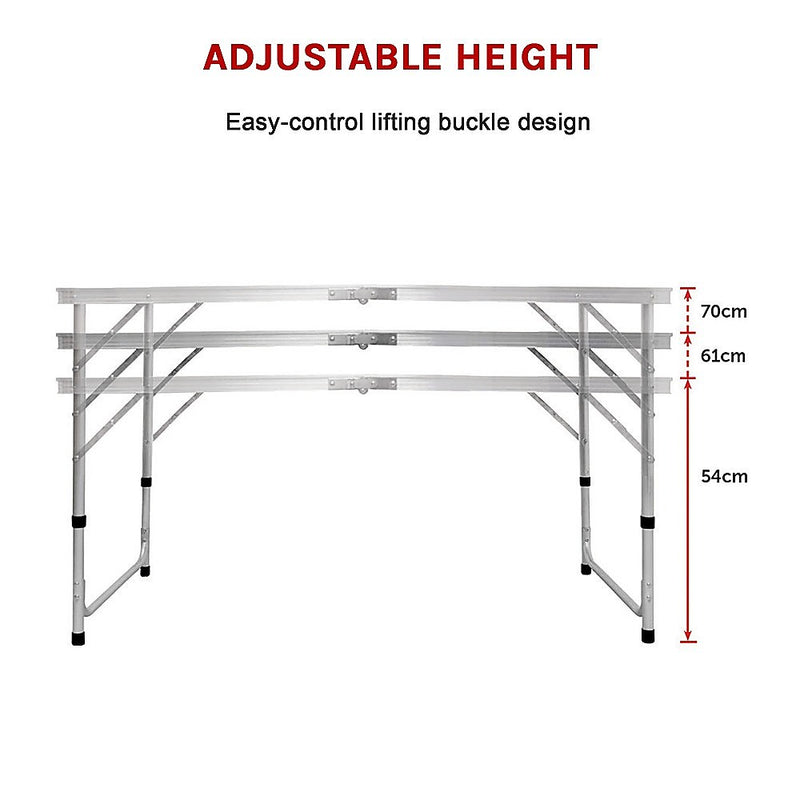 Load image into Gallery viewer, Aluminium Folding Table 120cm Portable Indoor Outdoor Picnic Party Camping Tables
