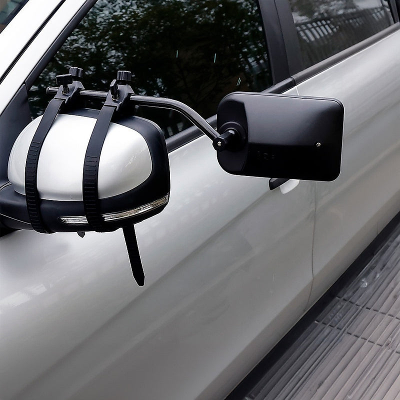 Load image into Gallery viewer, 2x Towing Mirrors Pair Clip on Multi Fit Clamp On Towing Caravan 4X4 Trailer
