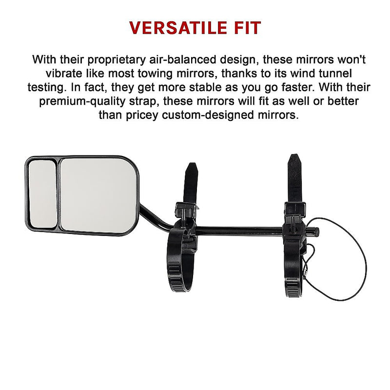 Load image into Gallery viewer, 2x Towing Mirrors Pair Clip on Multi Fit Clamp On Towing Caravan 4X4 Trailer
