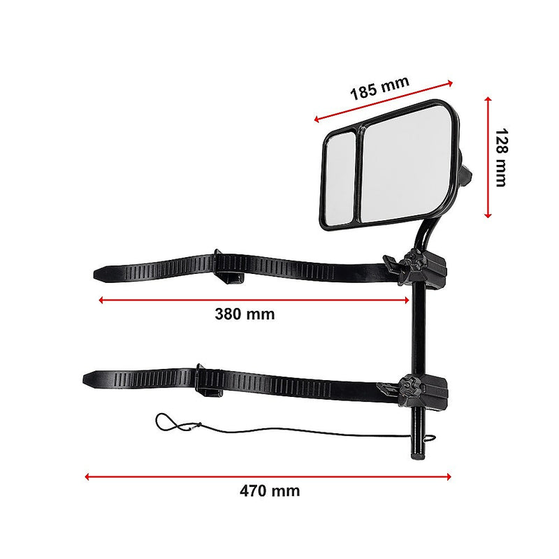 Load image into Gallery viewer, 2x Towing Mirrors Pair Clip on Multi Fit Clamp On Towing Caravan 4X4 Trailer
