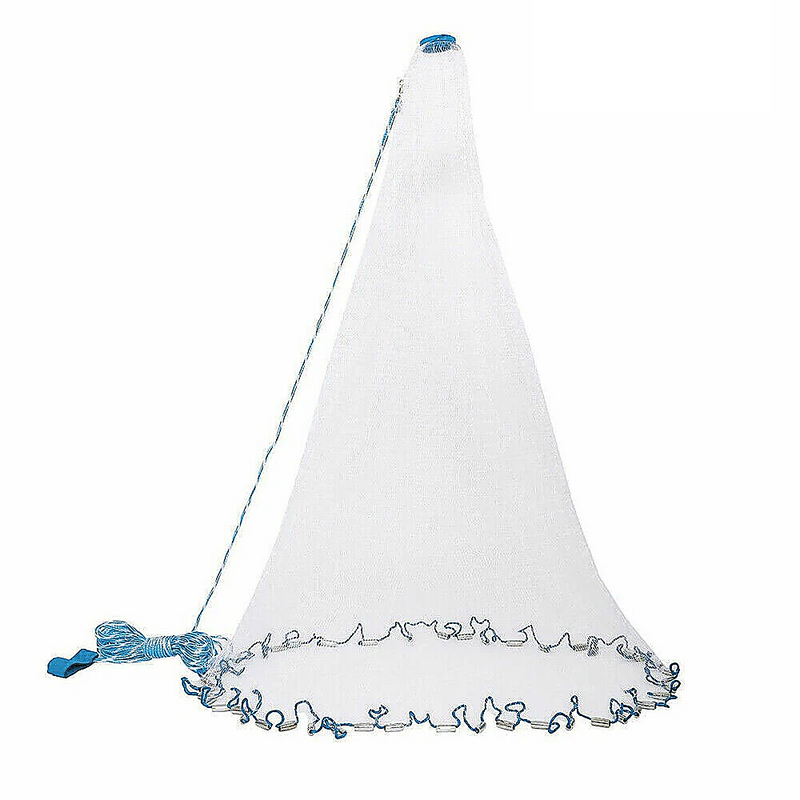 Load image into Gallery viewer, 3m Nylon Fishing Cast Net – Quick Throw Mesh with Chain Weights &amp; Drawstring
