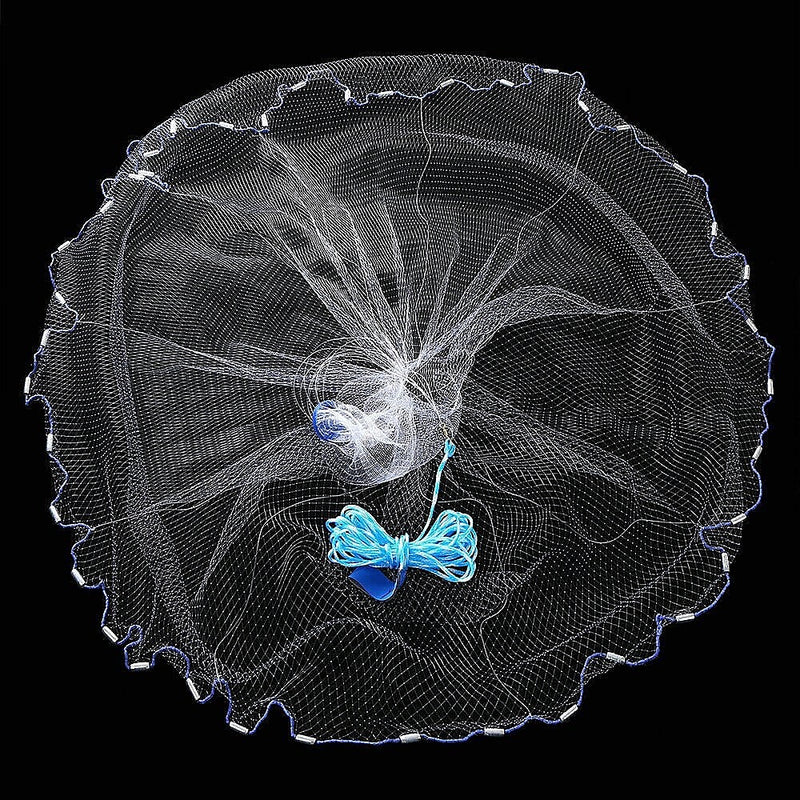 Load image into Gallery viewer, 3m Nylon Fishing Cast Net – Quick Throw Mesh with Chain Weights &amp; Drawstring
