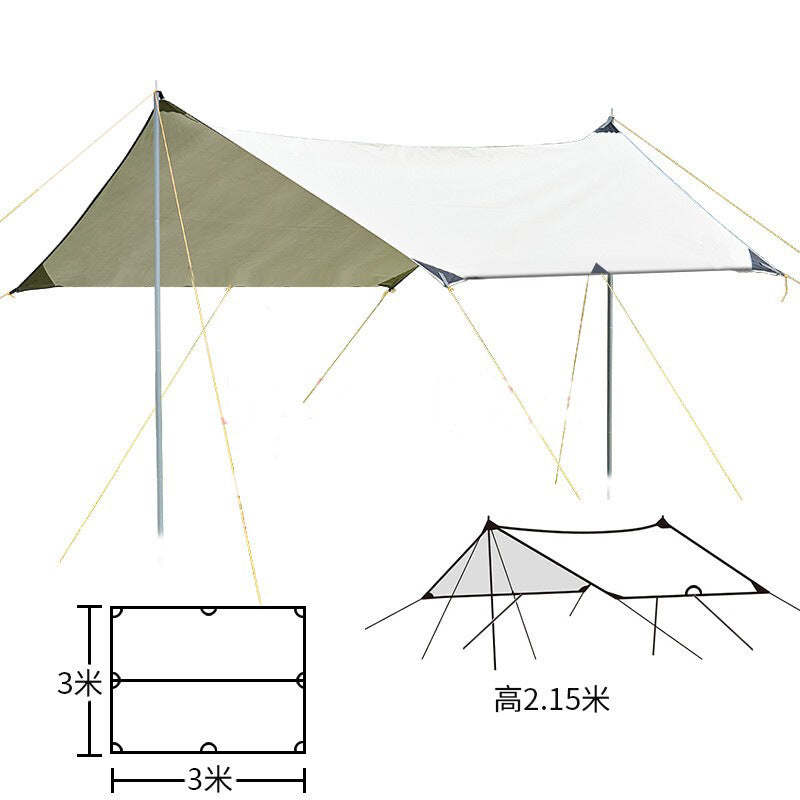 Load image into Gallery viewer, 400*300 cm Naturehike Cloud Up 2-3 Person Backpacking Tent Tarp - Waterproof, UV Protection, Sunshade Canopy Shelter for Camping, Hiking, Picnic
