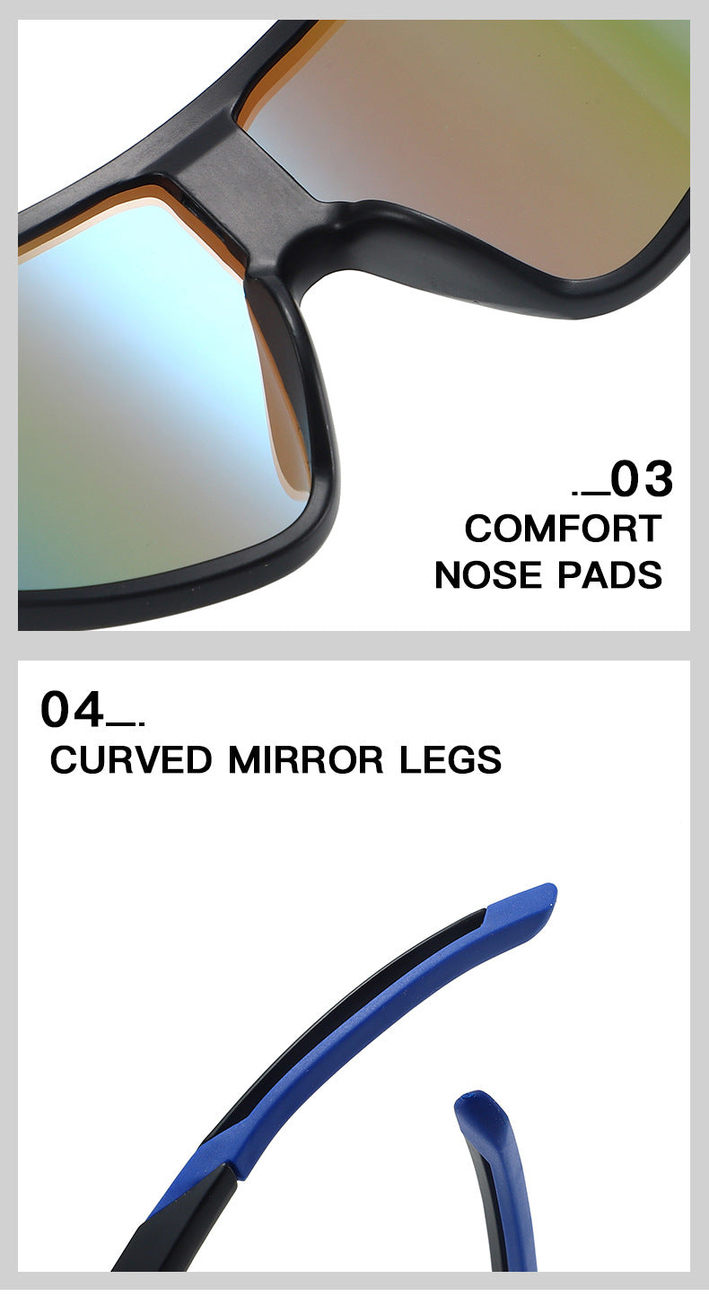 Load image into Gallery viewer, Fashionable Sports Sunglasses with Colorful Mirror Lenses - UV400 Protection for Cycling &amp; Outdoor Activities  green
