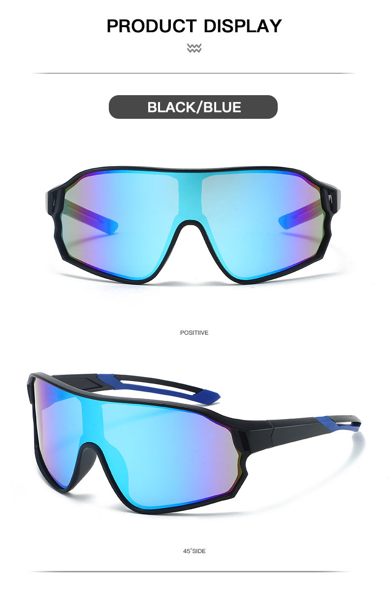 Load image into Gallery viewer, Fashionable Sports Sunglasses with Colorful Mirror Lenses - UV400 Protection for Cycling &amp; Outdoor Activities  blue
