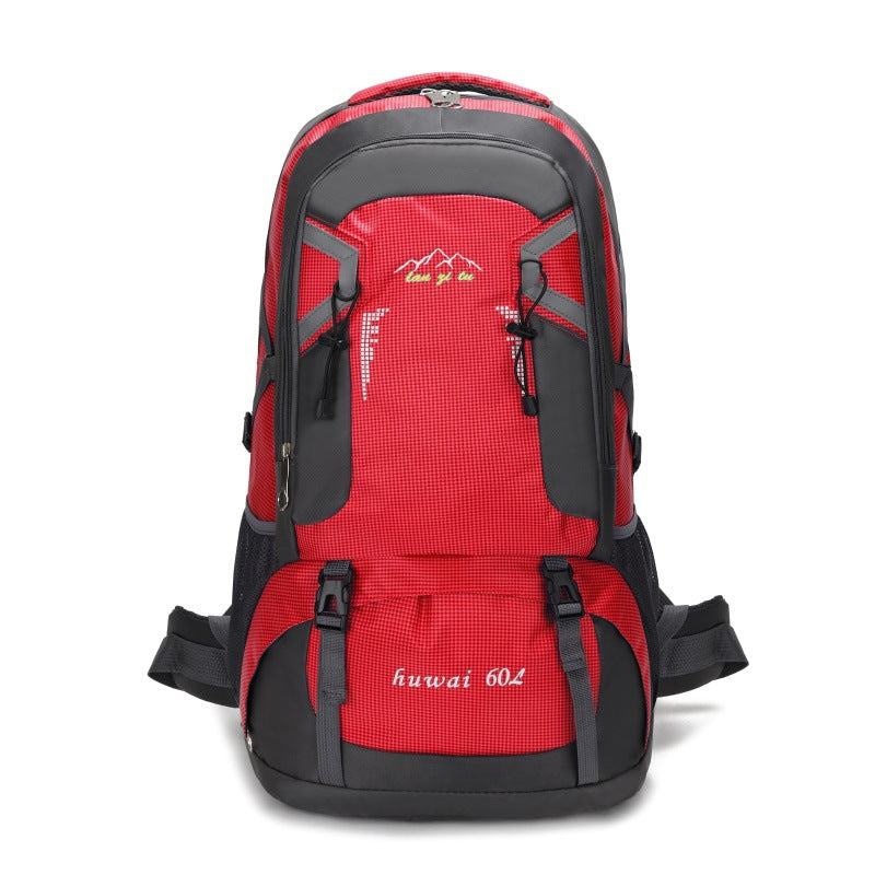 Load image into Gallery viewer, Large 60L Red Waterproof Hiking Backpack for Travel, Camping, and Outdoor Adventures - Durable and Lightweight
