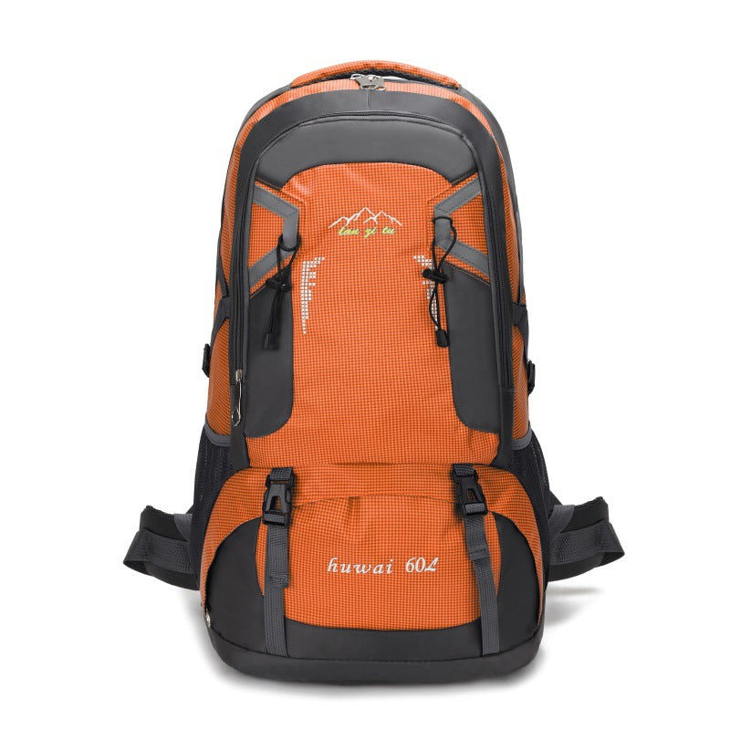 Load image into Gallery viewer, Large 60L Orange Waterproof Hiking Backpack for Travel, Camping, and Outdoor Adventures - Durable and Lightweight
