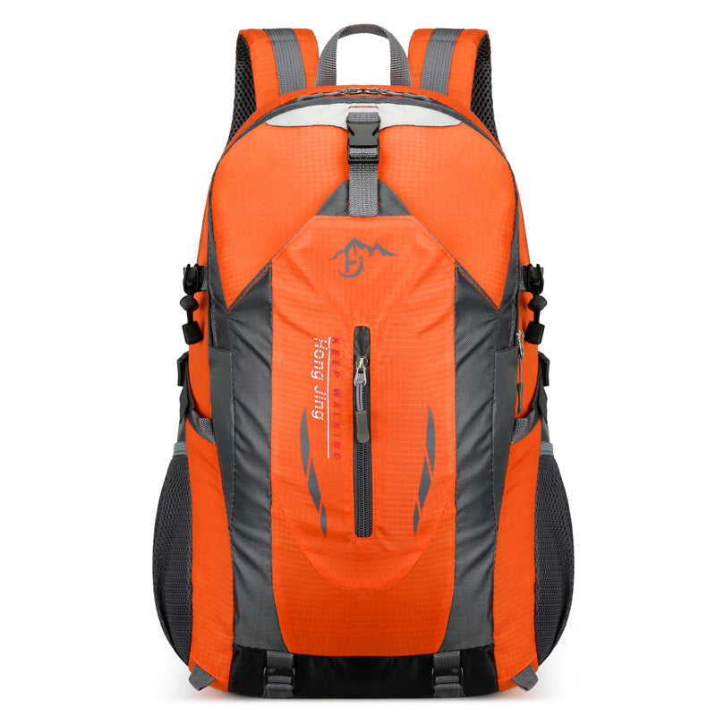 Load image into Gallery viewer, Orange Lightweight Hiking Backpack - Waterproof Outdoor Travel &amp; Camping Bag with Multi-Compartment Design
