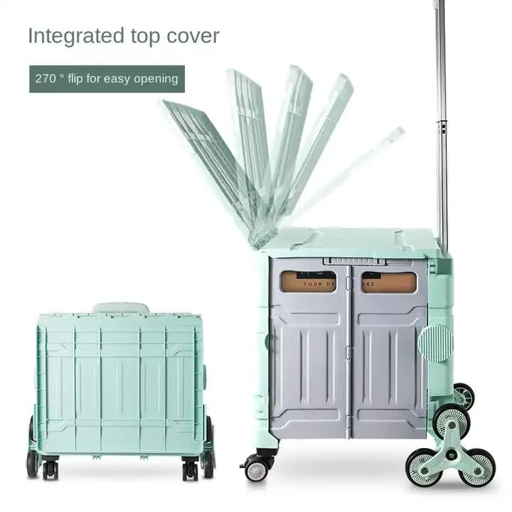 Load image into Gallery viewer, Nordic Grey Climbing Wheel Folding Cart - Compact and Durable for Outdoor Camping and Picnics
