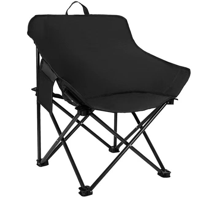 Load image into Gallery viewer, Black Outdoor Folding Camping Chair - Portable Lounge Chair, Lightweight Beach Chair, Fishing Stool, and Picnic Seat, Perfect for Outdoor Adventures
