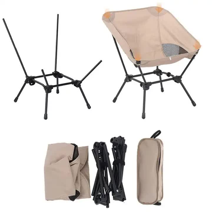 Load image into Gallery viewer, Black Portable Lightweight Folding Beach Chair - Compact Fishing Chair with Square Legs for Outdoor Use
