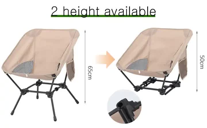 Load image into Gallery viewer, Black Portable Lightweight Folding Beach Chair - Compact Fishing Chair with Square Legs for Outdoor Use
