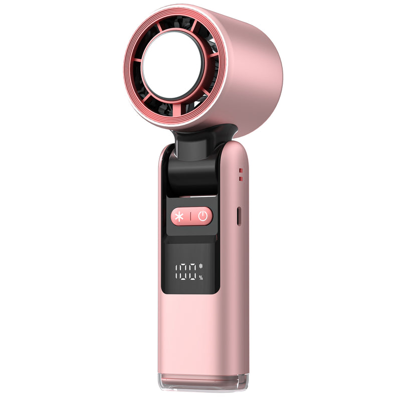 Load image into Gallery viewer, Pink Portable Handheld High-Speed Cooling Fan - Perfect for Outdoor Camping
