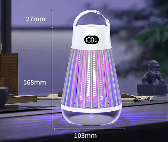 360° Electric Mosquito Killer Lamp - UV Light Insect Zapper with Digital Display for Indoor and Outdoor Use