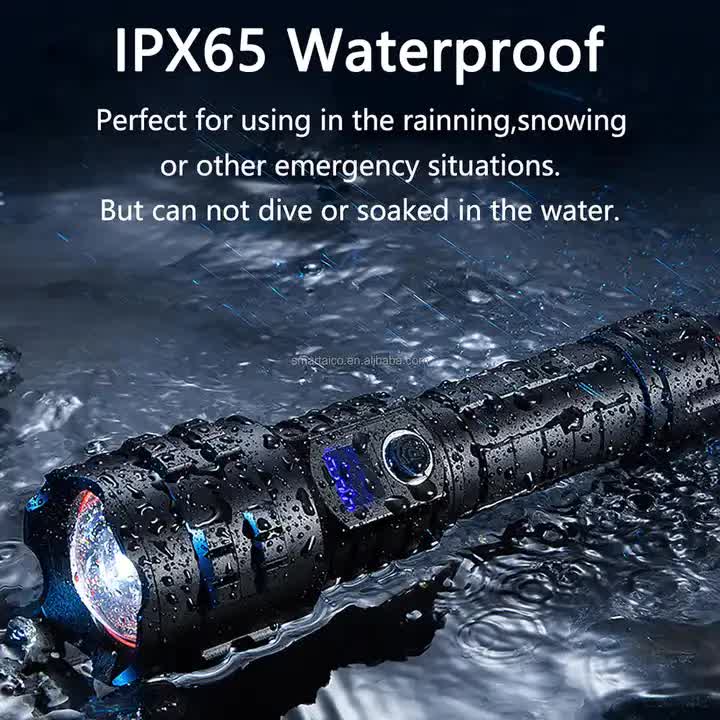 Load image into Gallery viewer, Gift Box LED Self-Defense Flashlight - Powerful Rechargeable Type-C LED Torch with Digital Display for Home &amp; Outdoor Use
