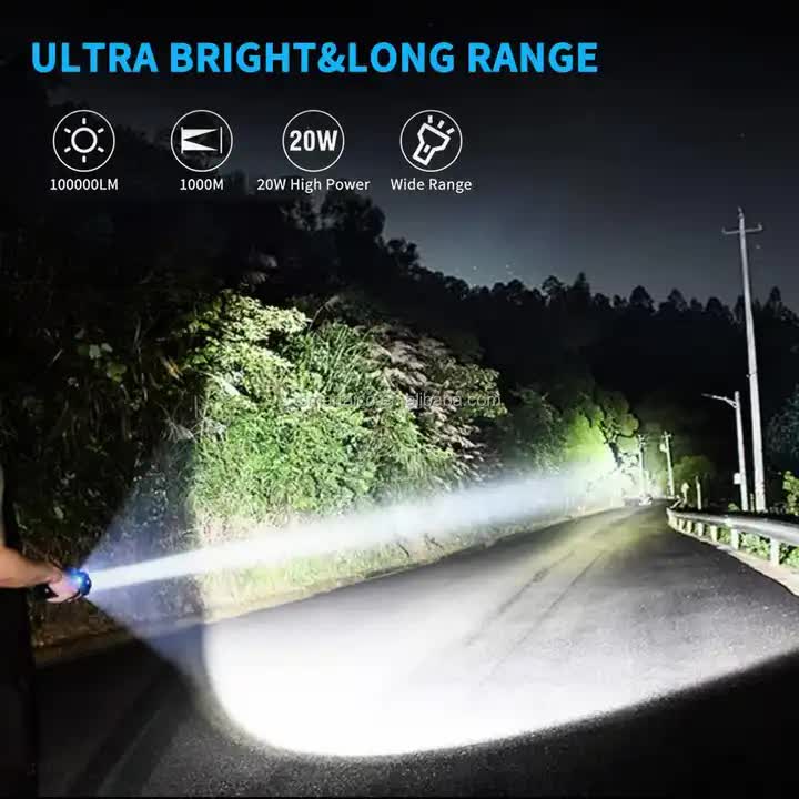 Load image into Gallery viewer, Gift Box LED Self-Defense Flashlight - Powerful Rechargeable Type-C LED Torch with Digital Display for Home &amp; Outdoor Use
