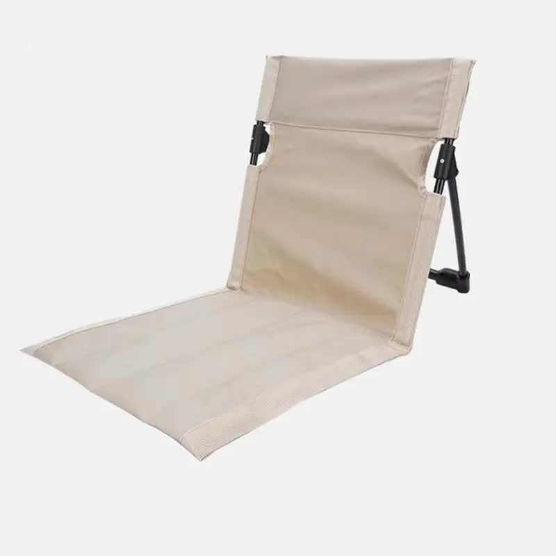 Load image into Gallery viewer, White Outdoor Folding Lawn Chair with Backrest - Lightweight, Portable Camping Chair, Beach &amp; Park Recliner, Easy-to-Carry for Relaxing Outdoors
