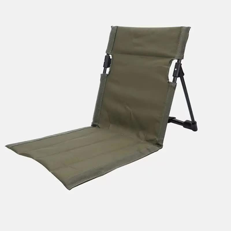 Load image into Gallery viewer, Green Outdoor Folding Lawn Chair with Backrest - Lightweight, Portable Camping Chair, Beach &amp; Park Recliner, Easy-to-Carry for Relaxing Outdoors
