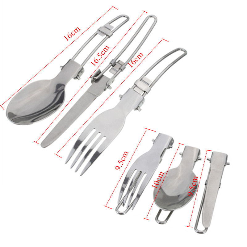 Load image into Gallery viewer, Green And Grey Compact Outdoor Camping Cookware Set with 410 Stainless Steel Utensils
