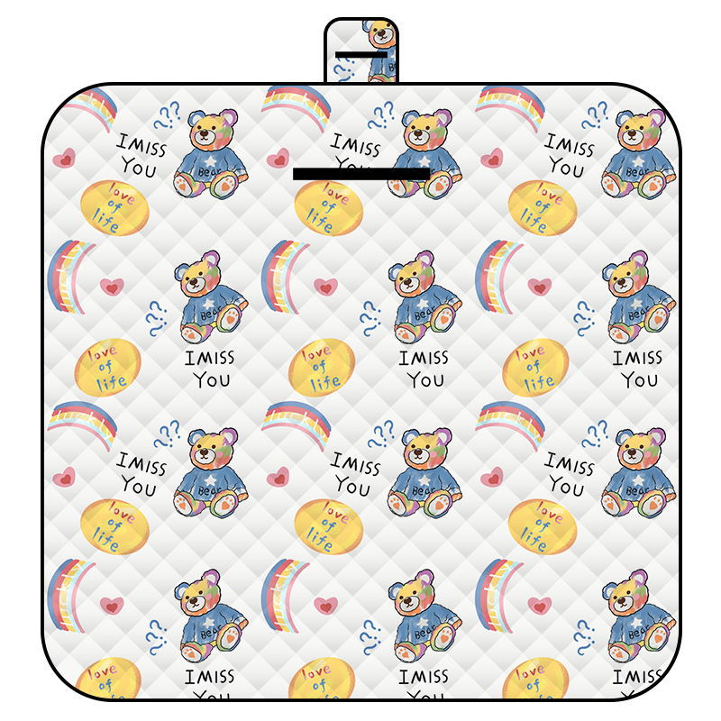 Load image into Gallery viewer, Thickened Waterproof Picnic Blanket - Portable Outdoor Beach Mat for Camping and Hiking 150*200cm(Rainbow Bear)
