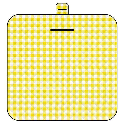 Thickened Waterproof Picnic Blanket - Portable Outdoor Beach Mat for Camping and Hiking 150*200cm(Yellow plaid)