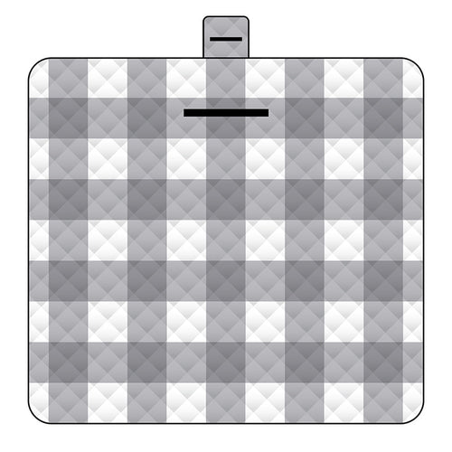 Thickened Waterproof Picnic Blanket - Portable Outdoor Beach Mat for Camping and Hiking 150*200cm(Gray plaid)