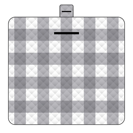 Thickened Waterproof Picnic Blanket - Portable Outdoor Beach Mat for Camping and Hiking 150*200cm(Gray plaid)