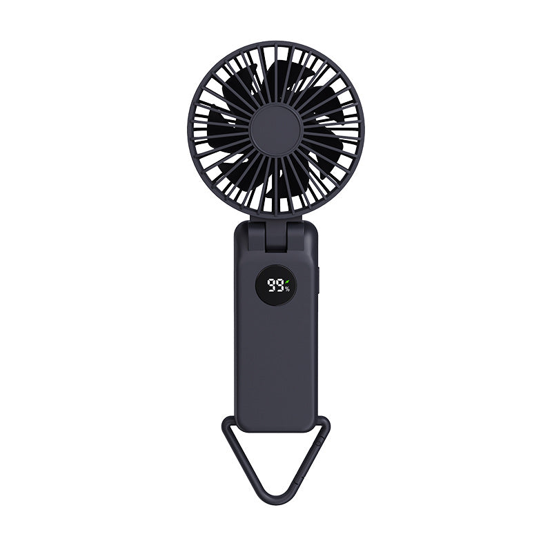 Load image into Gallery viewer, Navy Blue Portable Handheld Fan with 2000mAh Battery - 3-in-1 Design for Desk, Handheld, and Hanging Use (Model Q3)
