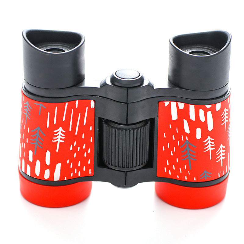 Load image into Gallery viewer, 2 PCS Red Kids Binoculars - Rubber Grip, Tree Pattern
