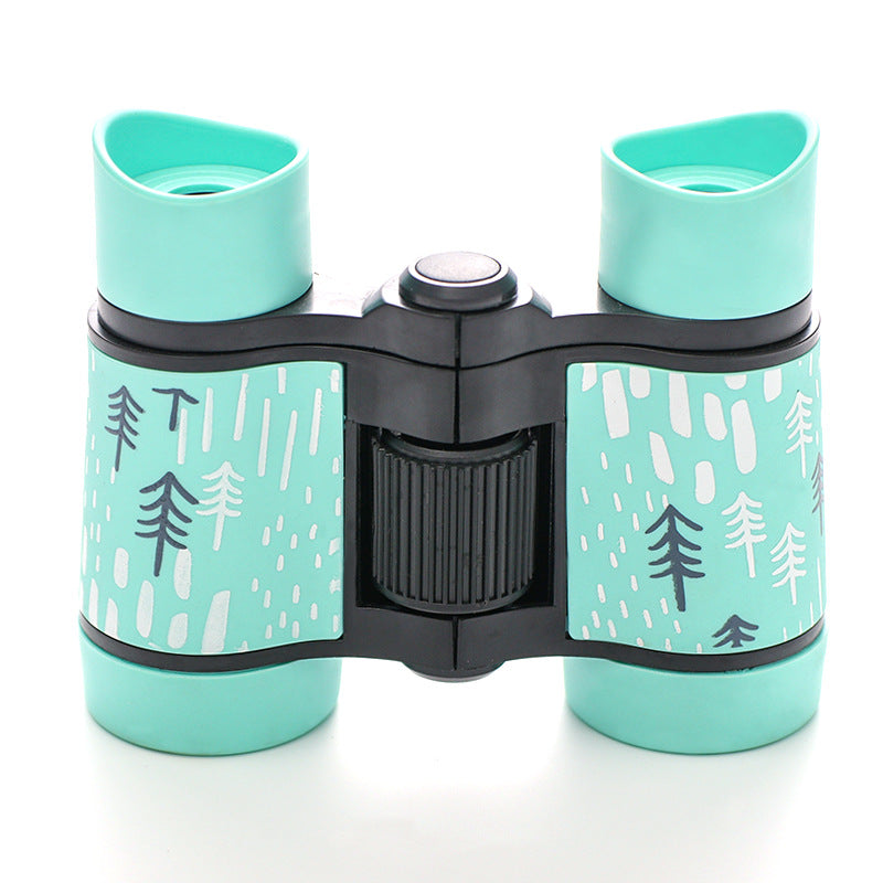 Load image into Gallery viewer, 2 PCS Light Blue Kids Binoculars - Rubber Grip, Tree Pattern
