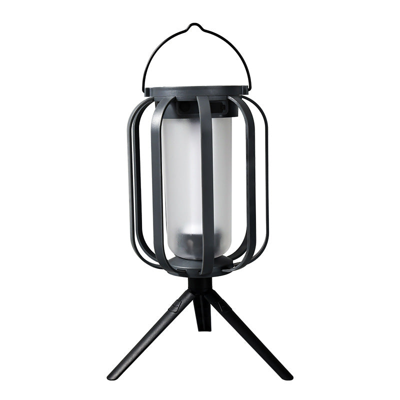 Load image into Gallery viewer, Solar Flame Camping Lantern - Outdoor Decorative Hanging Light with Tripod
