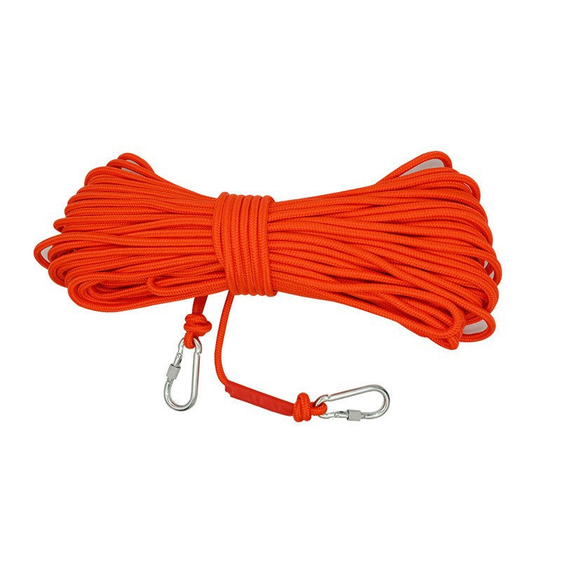 Load image into Gallery viewer, Orange With Wire Core Heavy Duty Adjustable Clothesline Set (4 Pack) - 15m Steel Wire Core Nylon Rope with Hooks for Outdoor &amp; Camping
