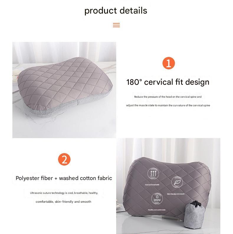 Load image into Gallery viewer, Inflatable Camping Pillow - Lightweight 46x32x12cm Travel Pillow 180g in Green
