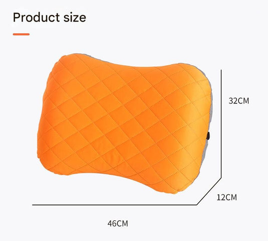 Inflatable Camping Pillow - Lightweight 46x32x12cm Travel Pillow 180g in Green
