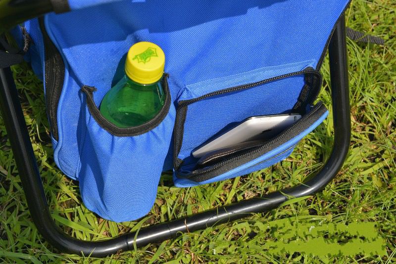 Load image into Gallery viewer, Blue Insulated Cooler Backpack Chair - Foldable Stool for Picnics &amp; BBQ
