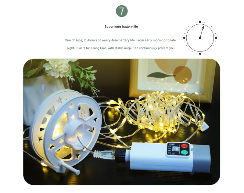 Load image into Gallery viewer, (300 lights in 30 meters color) Camping tent light kit - rechargeable power bank, spool light string, remote control
