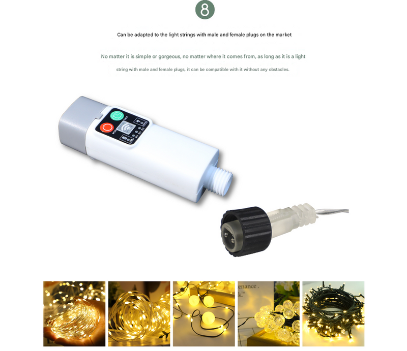 Load image into Gallery viewer, (300 lights in 30 meters color) Camping tent light kit - rechargeable power bank, spool light string, remote control
