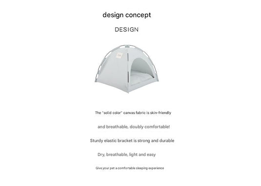 Green Premium Portable Pet Tent Bed with Cooling Mat - Breathable Foldable Outdoor Indoor Cat Dog House Shelter for Summer(Size: L)