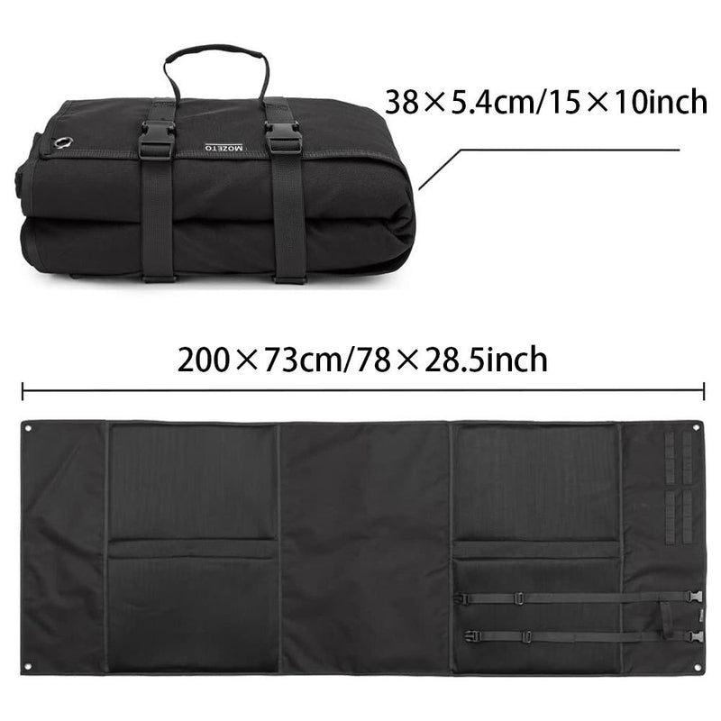 Load image into Gallery viewer, Black Portable Outdoor Tactical Shooting Mat - Field Training, Camping, Picnic &amp; Moisture-Proof Nap Pad (200x73 cm / 78x28.5 inches)
