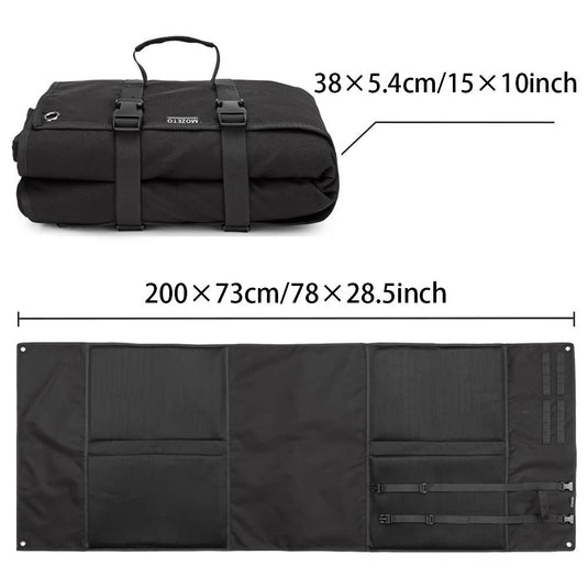 Black Portable Outdoor Tactical Shooting Mat - Field Training, Camping, Picnic & Moisture-Proof Nap Pad (200x73 cm / 78x28.5 inches)