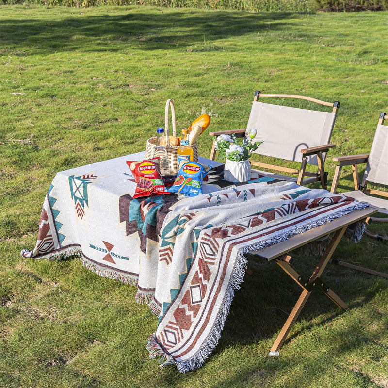 Load image into Gallery viewer, Mutifunctional 90 x 180 CM Bohemian Outdoor Picnic Blanket &amp; Throw - Thick, Moisture-Proof Mat for Camping, Beach &amp; Home Decor
