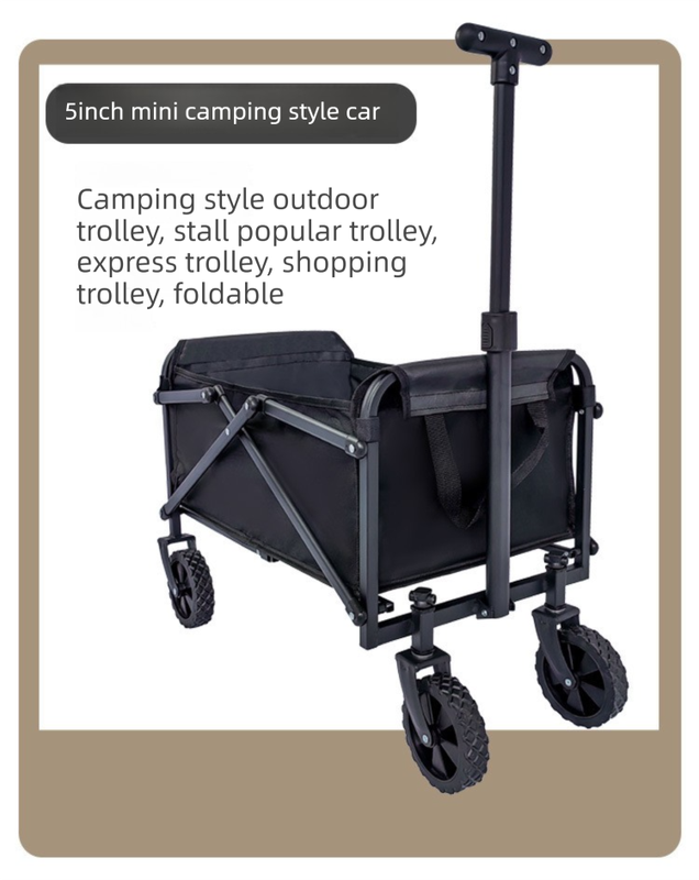 Load image into Gallery viewer, Mini Foldable Outdoor Camping &amp; Utility Wagon with 5-Inch Wheels
