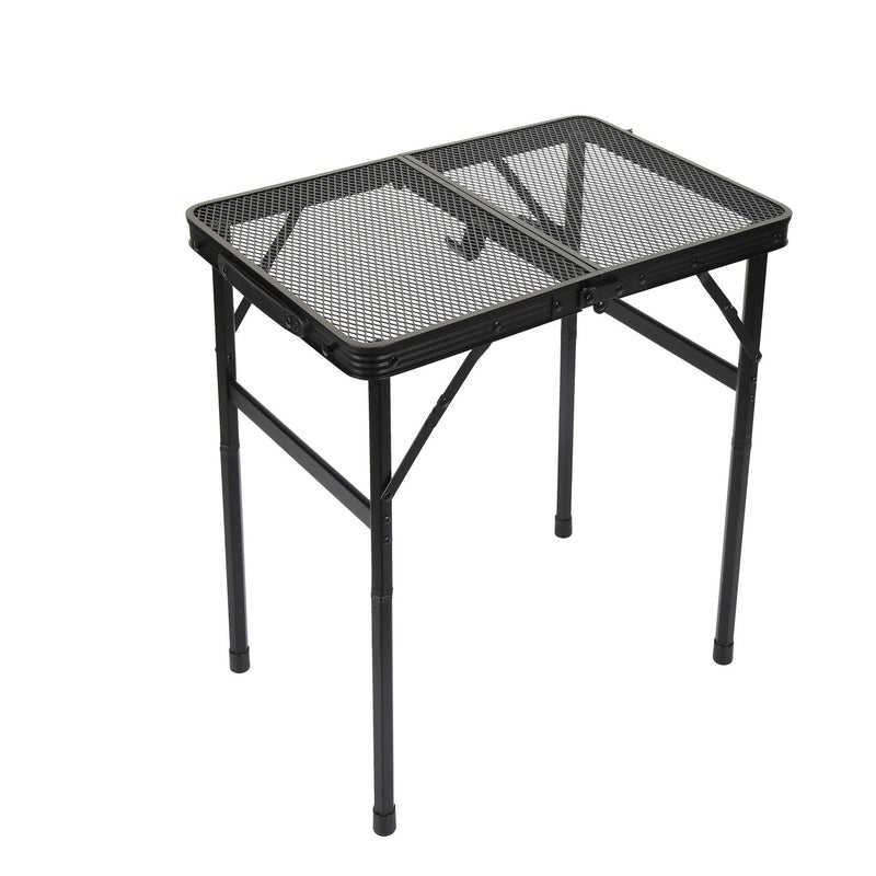 Load image into Gallery viewer, Portable Folding Camping Table 60x40cm - Adjustable Height Heat Resistant Mesh Top - Lightweight Aluminum Outdoor BBQ &amp; Picnic Stand
